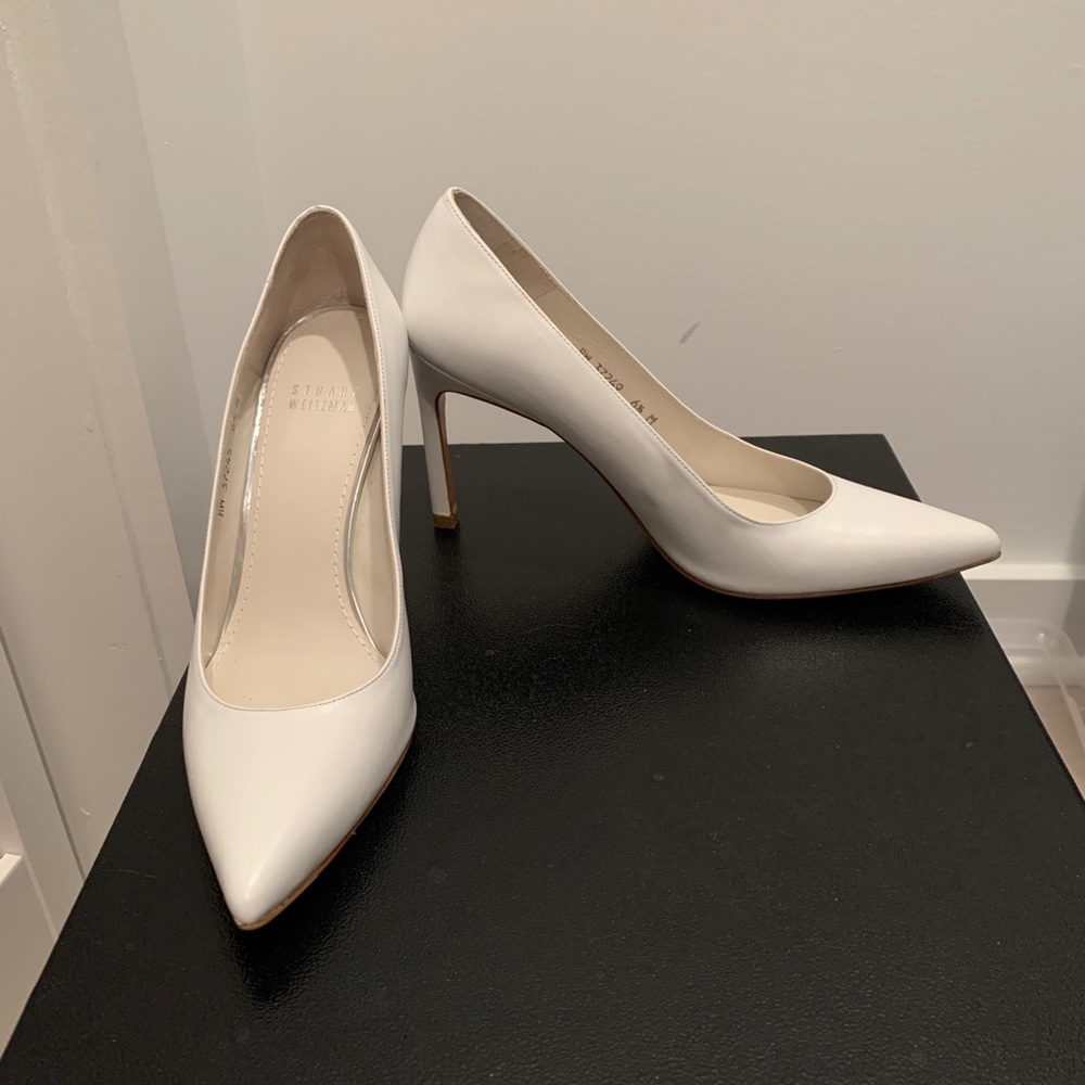 New Stuart Weizmann white heels